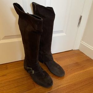 Calvin Klein Knee High Boots size 9.5M brown suede